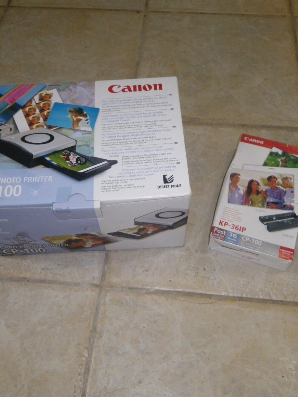 Canon Portable Card Photo Printer CP-100 & KP-36IP Color Ink/Paper Set